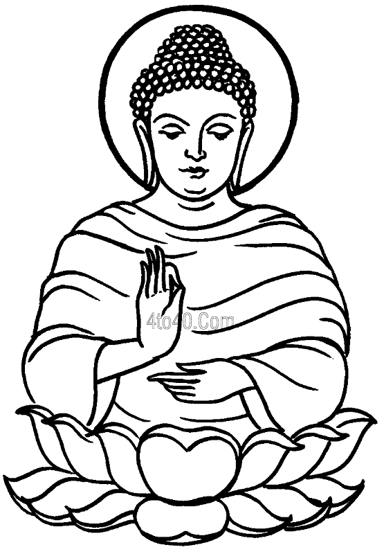 Dessin à colorier: Mythologie Hindou: Bouddha (Religion et Mythologie) #89543 - Coloriages à Imprimer Gratuits