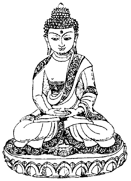 Dessin à colorier: Mythologie Hindou: Bouddha (Religion et Mythologie) #89549 - Coloriages à Imprimer Gratuits