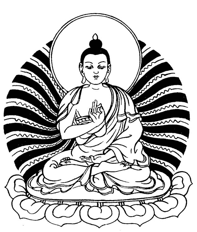 Dessin à colorier: Mythologie Hindou: Bouddha (Religion et Mythologie) #89576 - Coloriages à Imprimer Gratuits