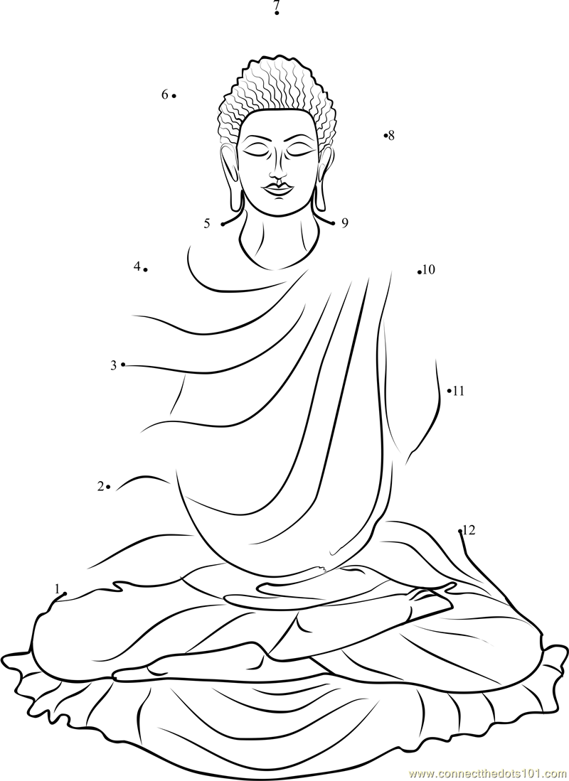 Dessin à colorier: Mythologie Hindou: Bouddha (Religion et Mythologie) #89608 - Coloriages à Imprimer Gratuits
