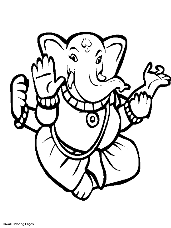 Dessin à colorier: Mythologie Hindou: Ganesh (Religion et Mythologie) #96855 - Coloriages à Imprimer Gratuits