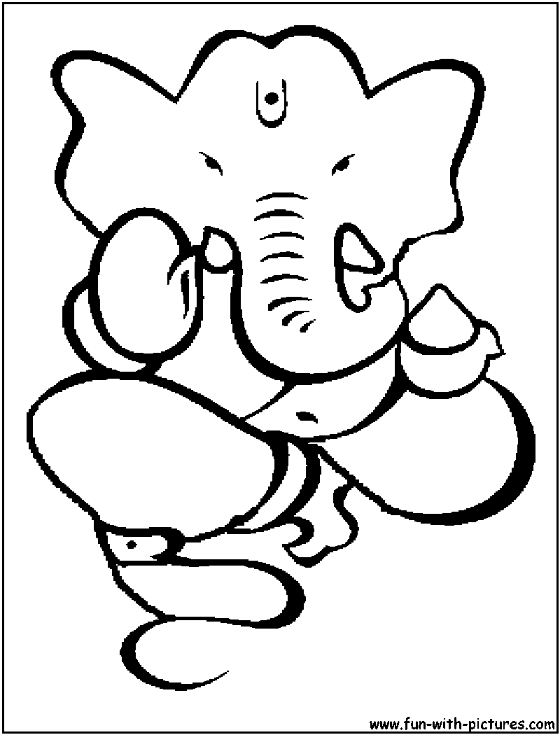 Dessin à colorier: Mythologie Hindou: Ganesh (Religion et Mythologie) #96858 - Coloriages à Imprimer Gratuits