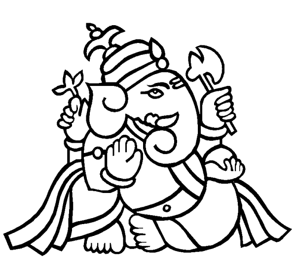 Dessin à colorier: Mythologie Hindou: Ganesh (Religion et Mythologie) #96867 - Coloriages à Imprimer Gratuits