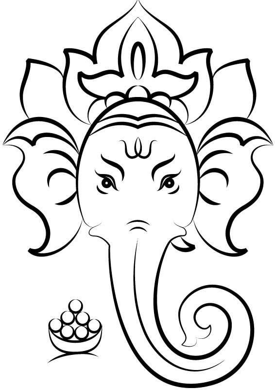 Dessin à colorier: Mythologie Hindou: Ganesh (Religion et Mythologie) #96874 - Coloriages à Imprimer Gratuits