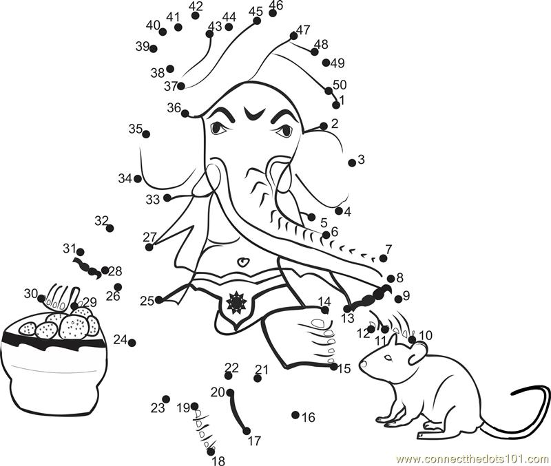 Dessin à colorier: Mythologie Hindou: Ganesh (Religion et Mythologie) #96916 - Coloriages à Imprimer Gratuits