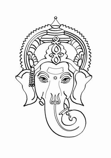 Dessin à colorier: Mythologie Hindou: Ganesh (Religion et Mythologie) #96920 - Coloriages à Imprimer Gratuits