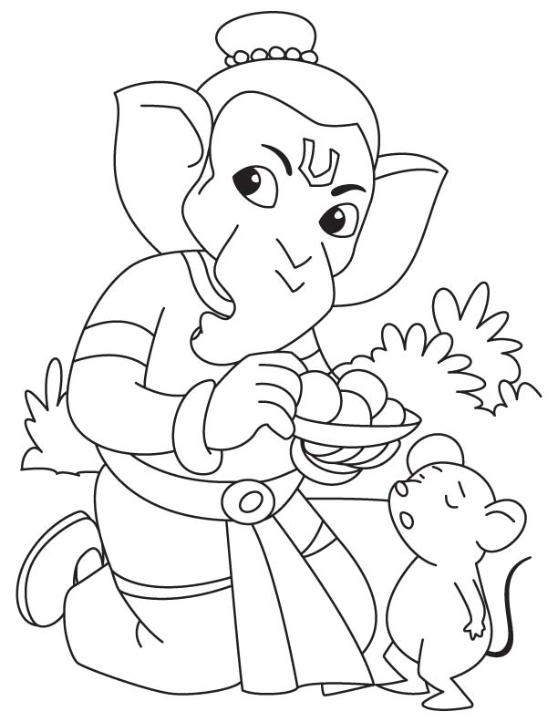 Dessin à colorier: Mythologie Hindou: Ganesh (Religion et Mythologie) #96922 - Coloriages à Imprimer Gratuits