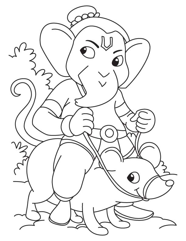 Dessin à colorier: Mythologie Hindou: Ganesh (Religion et Mythologie) #97025 - Coloriages à Imprimer Gratuits
