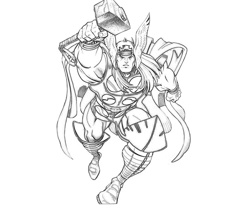 Coloriage gratuit pour enfants et adultes Thor #75755, collection Religion et Mythologie