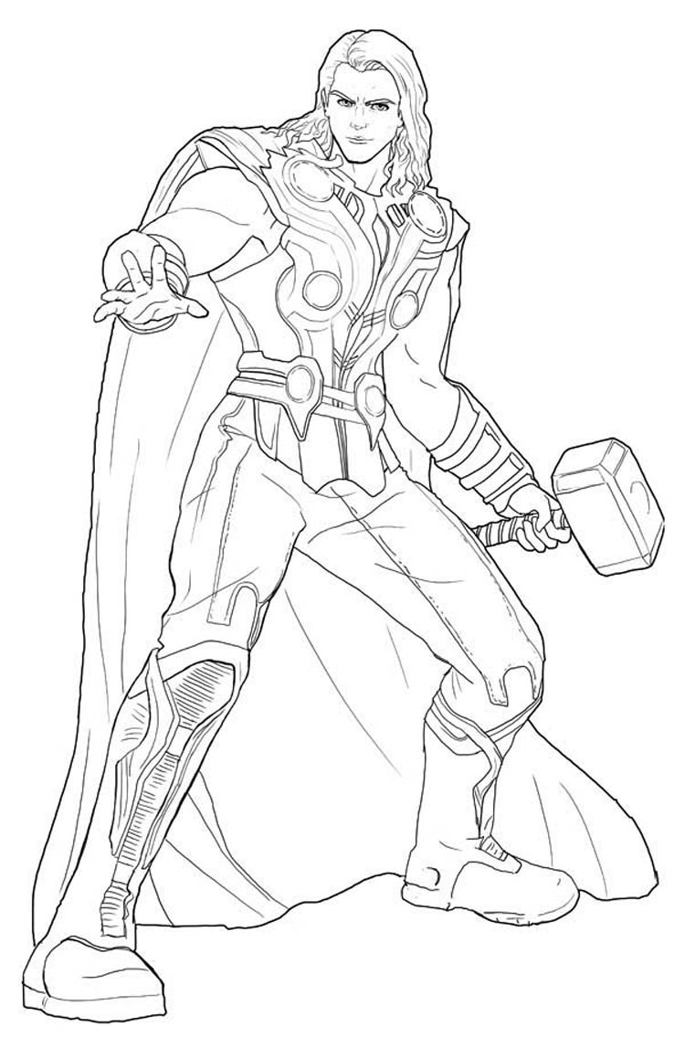 Coloriage gratuit Thor #75780 de la collection Religion et Mythologie à imprimer