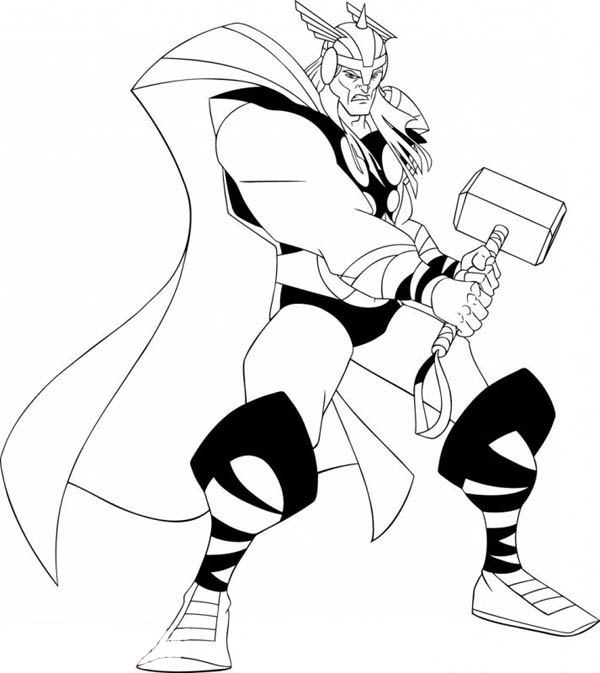 Illustration au trait Thor #75930 de la collection Religion et Mythologie à colorier gratuitement