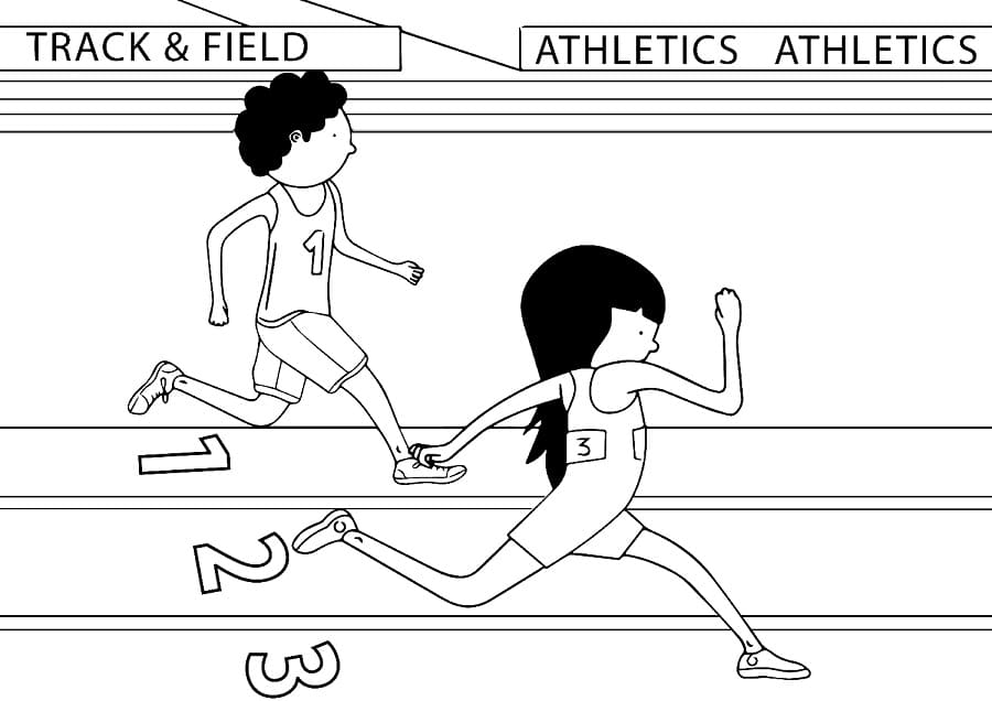 Coloriage gratuit Athletisme #193803 de la collection Sports à imprimer
