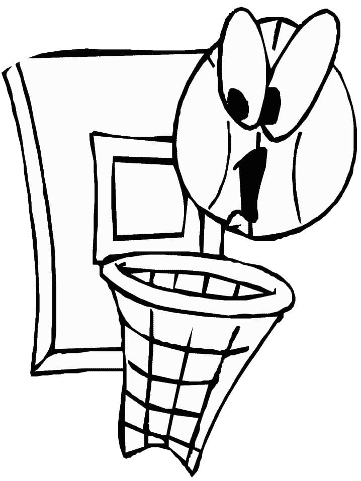 Coloriage imprimable Basketball #177135 de la collection Sports à colorier aux crayons