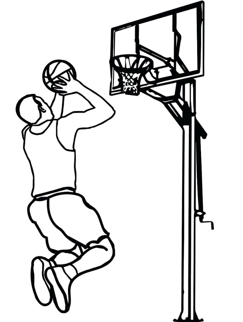 Coloriage gratuit Basketball #177143 de la collection Sports à imprimer