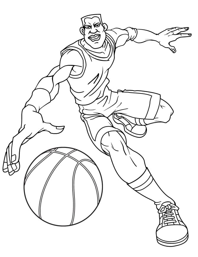 Dessin Basketball #177163 à colorier de la série Sports, gratuit à télécharger et imprimer
