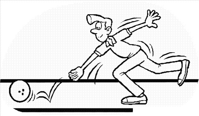 Coloriage imprimable Bowling #173924 de la collection Sports à colorier aux crayons