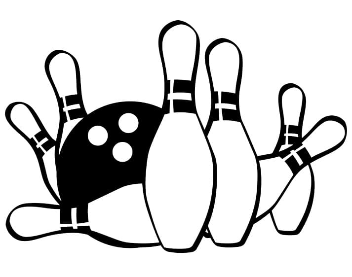 Coloriage gratuit Bowling #173930 de la collection Sports à imprimer