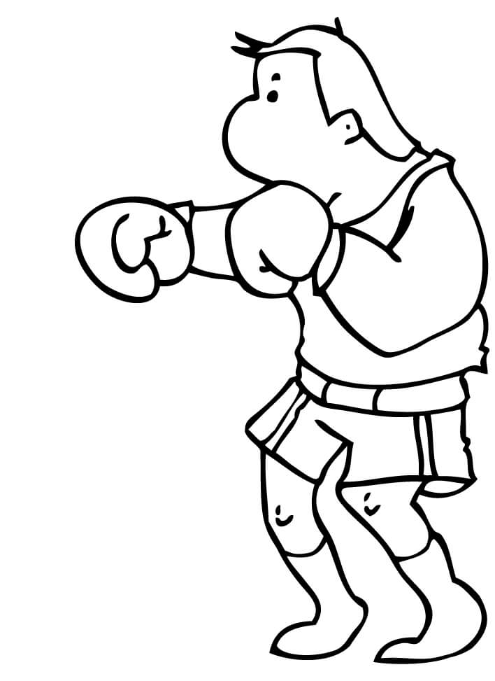 Coloriage gratuit Boxe #173879 de la collection Sports à imprimer