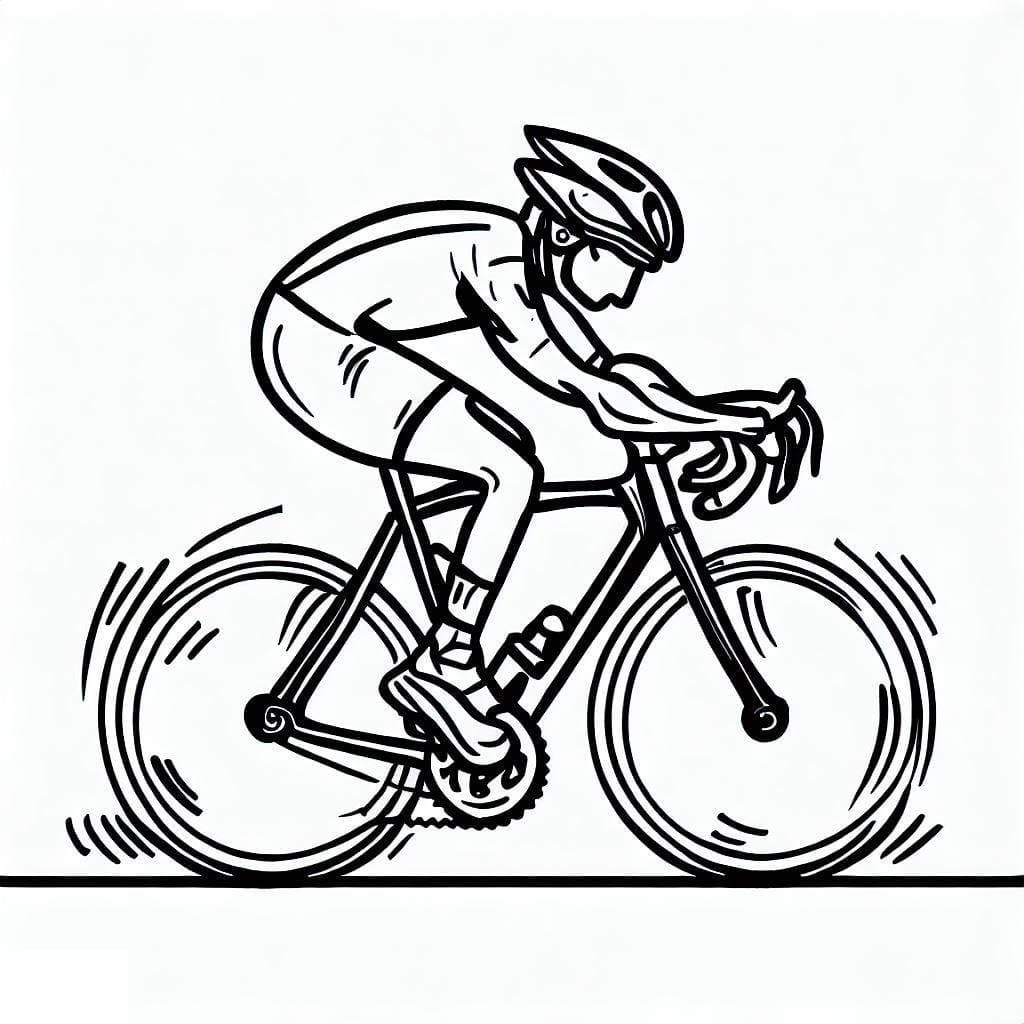 Coloriage gratuit Cyclisme #193619 de la collection Sports à imprimer