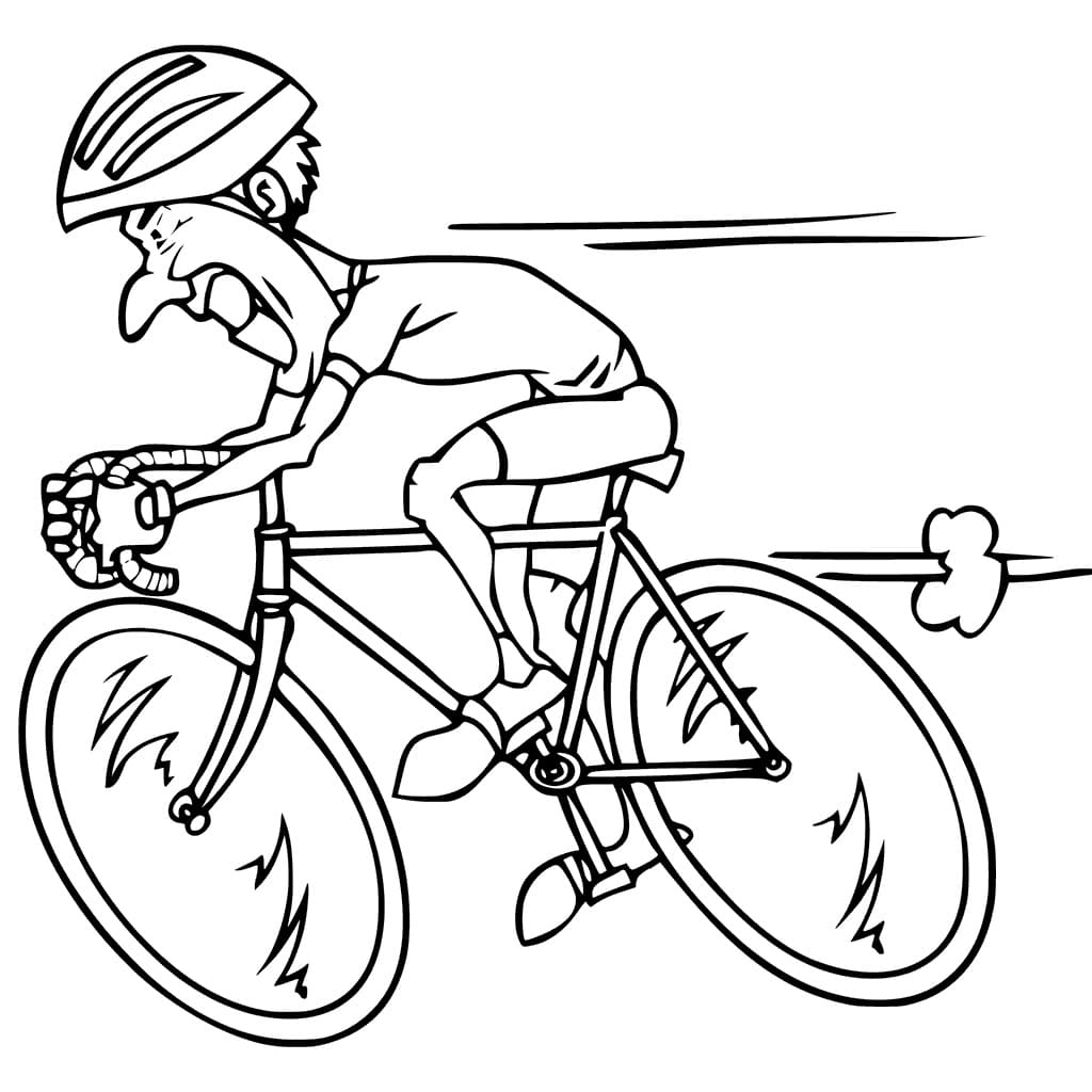Coloriage gratuit Cyclisme #193645 de la collection Sports à imprimer