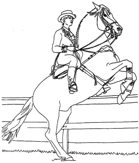 Coloriage gratuit Équitation #193450 de la collection Sports à imprimer