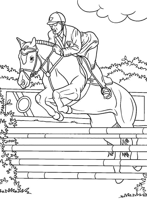 Coloriage gratuit Équitation #193451 de la collection Sports à imprimer