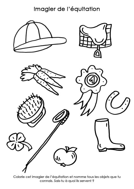 Coloriage gratuit Équitation #193453 de la collection Sports à imprimer