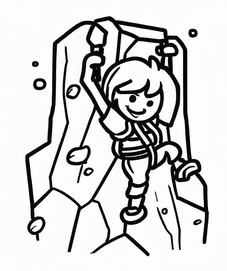 Dessin à colorier: Escalade (Sports) #191210 - Coloriages à Imprimer Gratuits