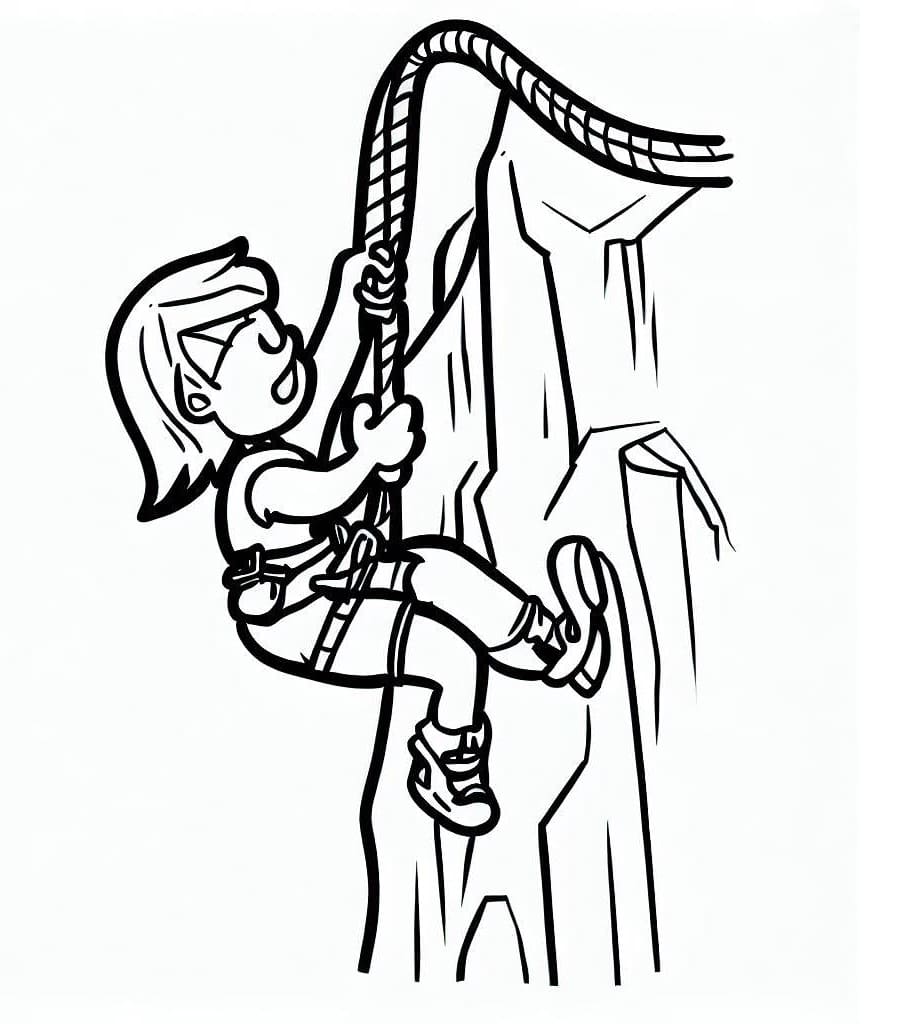 Joli coloriage Escalade #191224 de la collection Sports, prêt à imprimer pour petits et grands Joli coloriage Escalade #191224 de la collection Sports, prêt à imprimer pour petits et grands