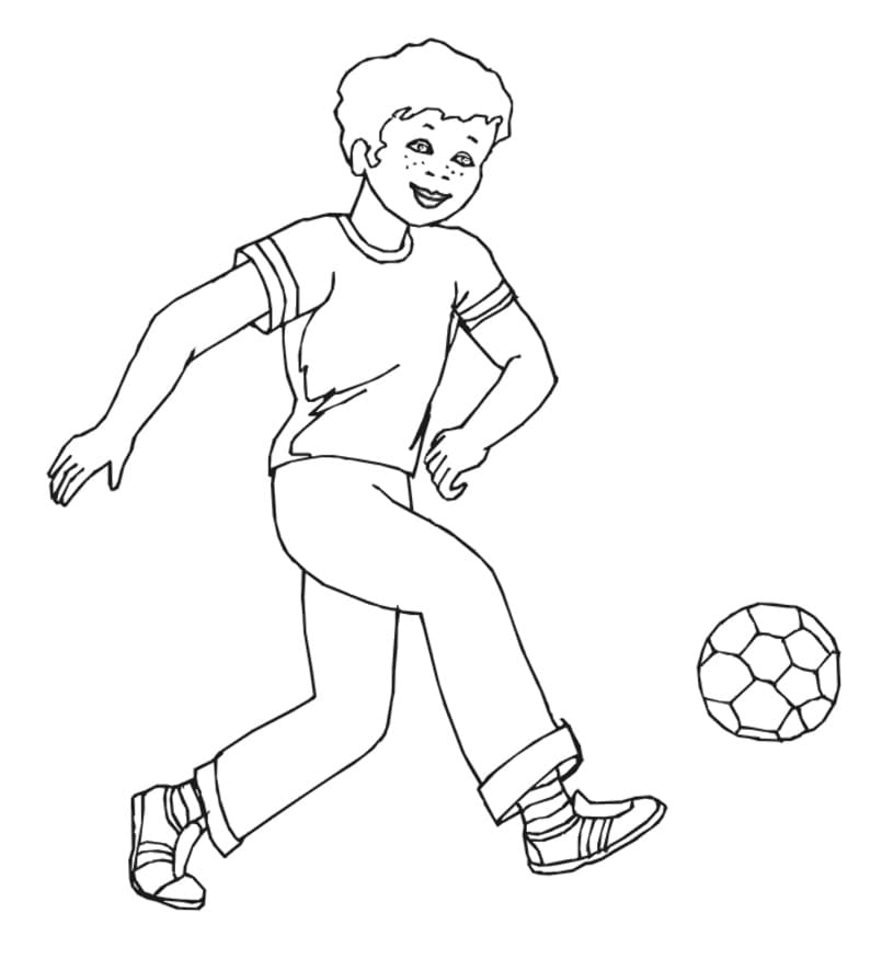 Coloriage imprimable Football #177052 de la collection Sports à colorier aux crayons