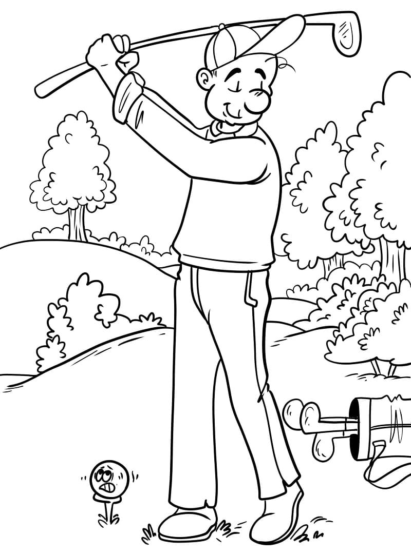 Coloriage gratuit Golf #177081 de la collection Sports à imprimer