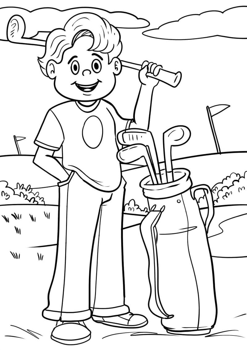 Coloriage gratuit Golf #177085 de la collection Sports à imprimer