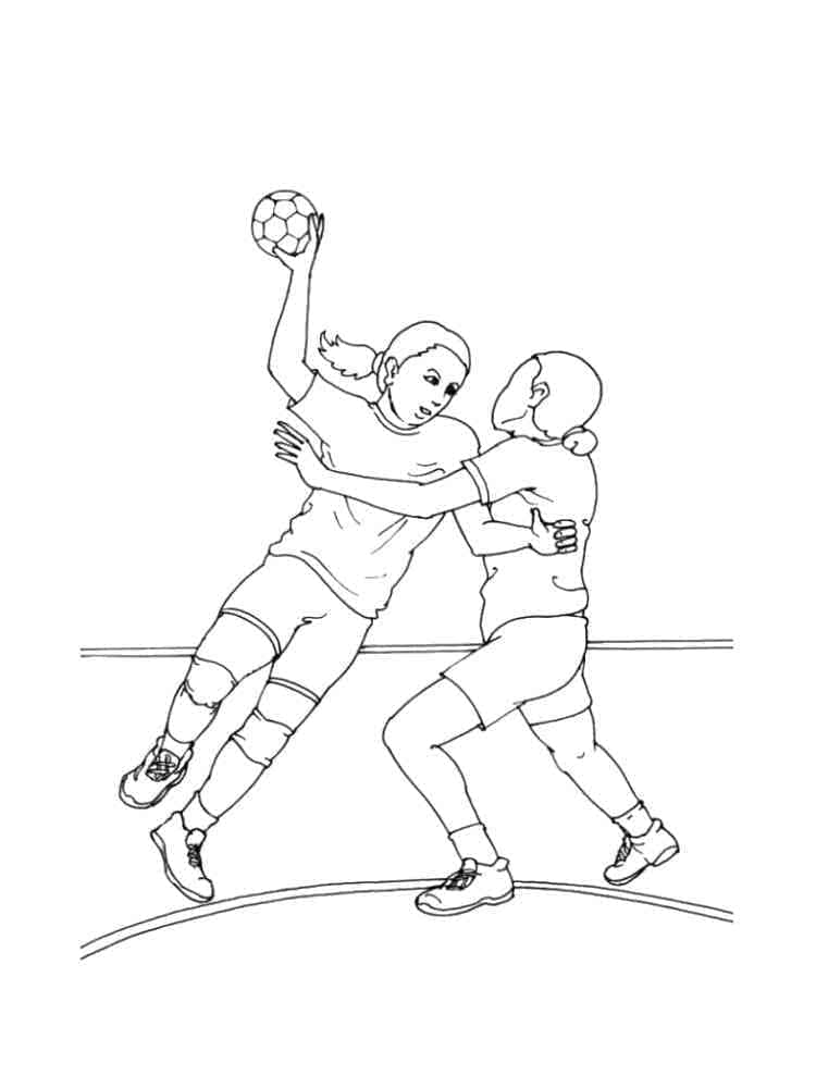 Dessin à colorier: Handball (Sports) #210795 - Coloriages à Imprimer Gratuits