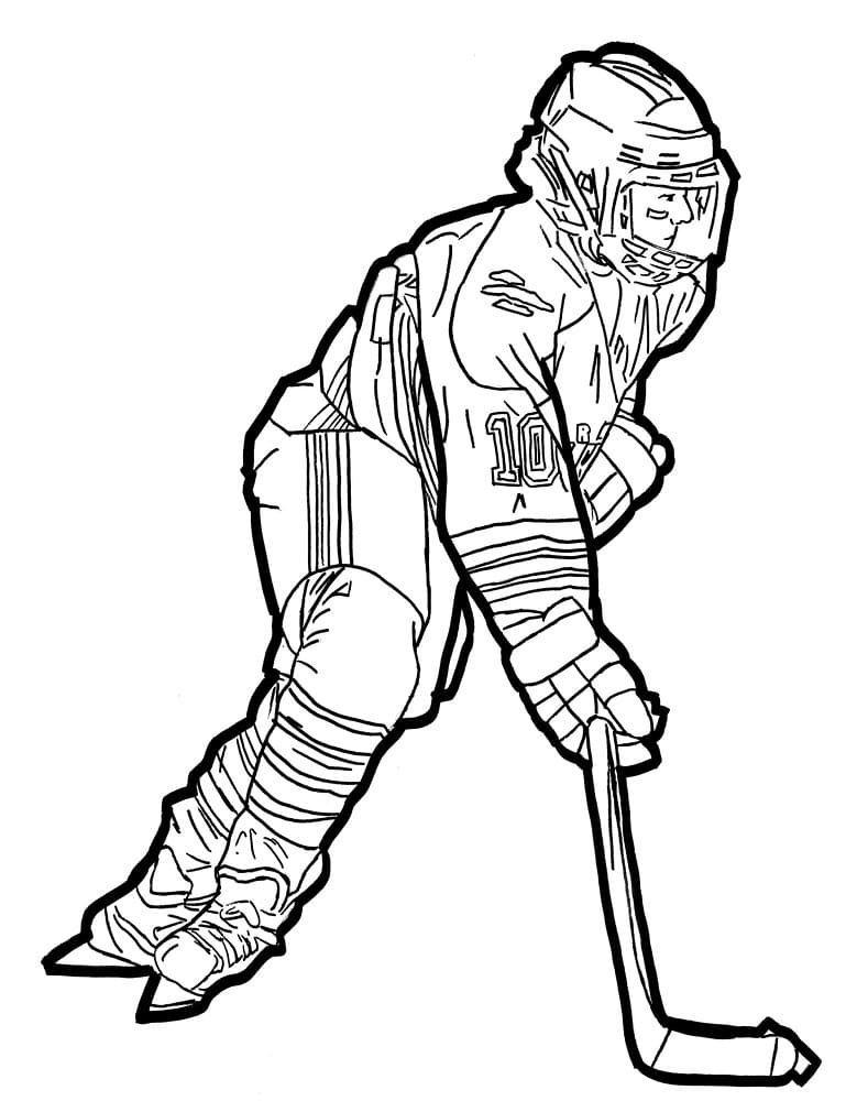 Coloriage gratuit Hockey #192372 de la collection Sports à imprimer