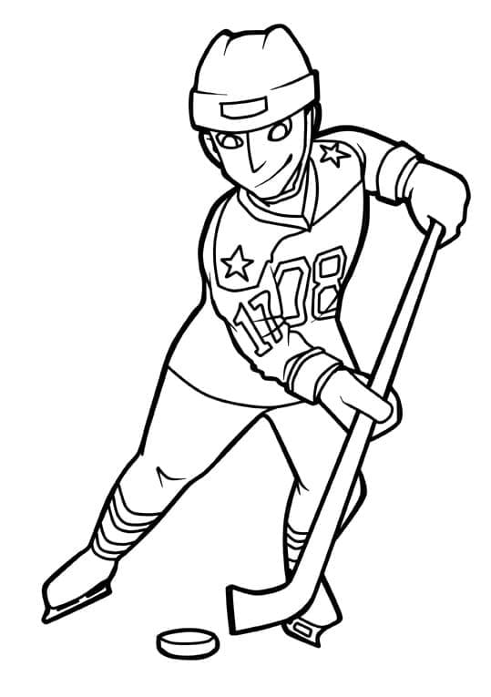 Coloriage gratuit Hockey #192383 de la collection Sports à imprimer