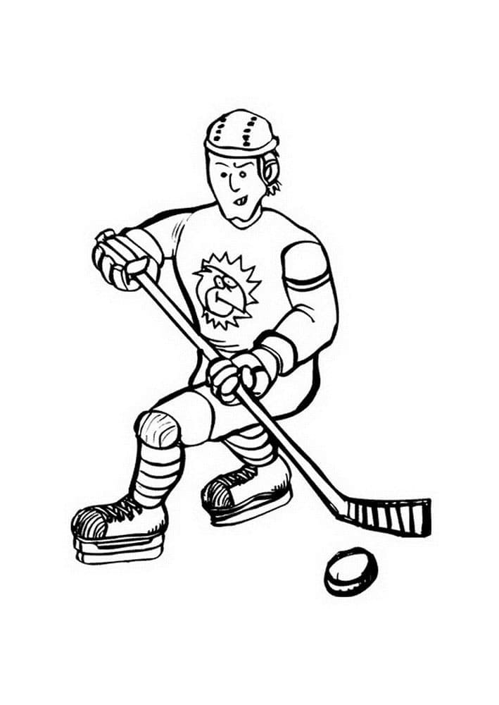 Dessin à colorier Hockey #192385 issu de la collection Sports, prêt à imprimer