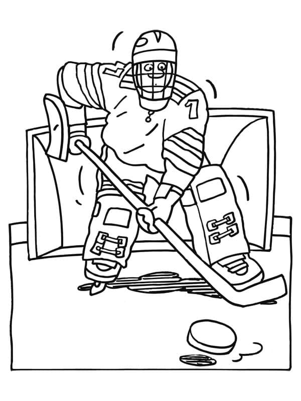 Coloriage gratuit Hockey #192388 de la collection Sports à imprimer