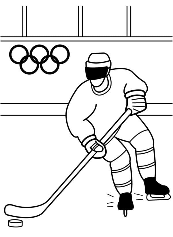 Coloriage gratuit Hockey #192390 de la collection Sports à imprimer