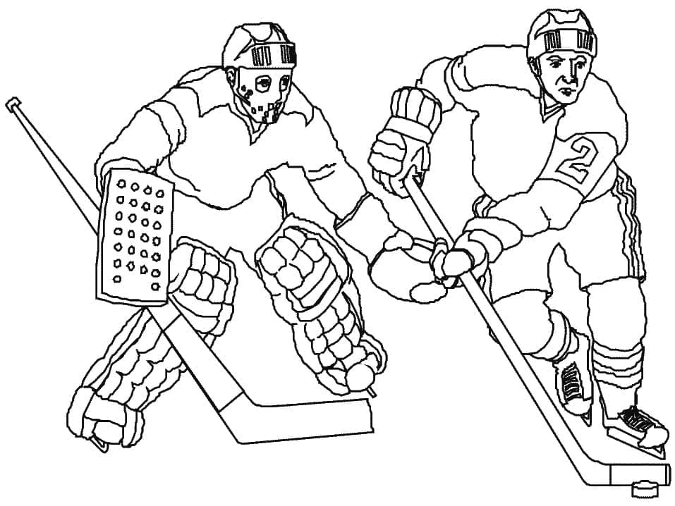 Coloriage gratuit Hockey #192396 de la collection Sports à imprimer