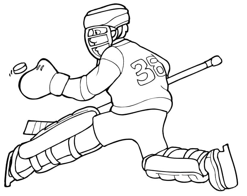 Coloriage gratuit Hockey #192406 de la collection Sports à imprimer