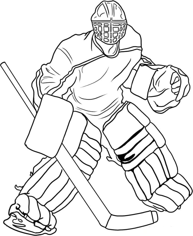 Coloriage gratuit Hockey #192407 de la collection Sports à imprimer