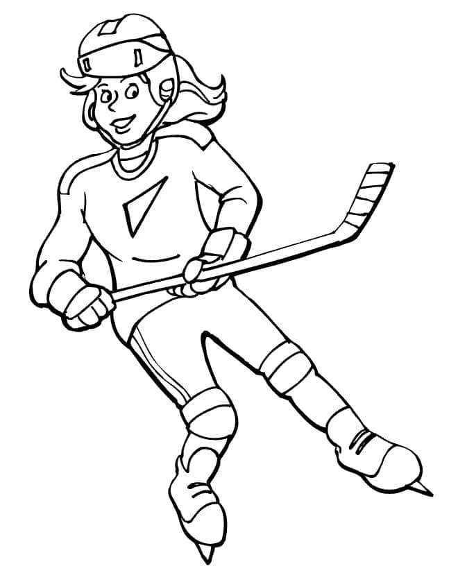 Joli coloriage Hockey #192412 de la collection Sports, prêt à imprimer pour petits et grands