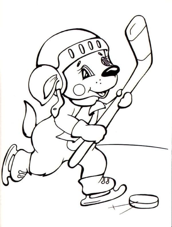 Coloriage gratuit Hockey #192427 de la collection Sports à imprimer