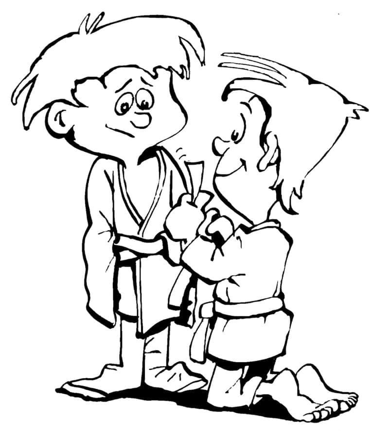 Coloriage gratuit Judo #210680 de la collection Sports à imprimer