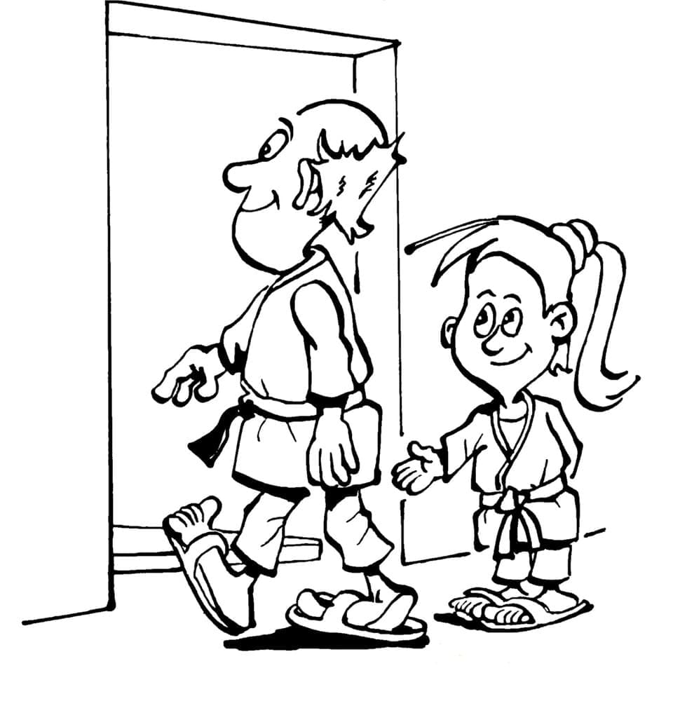 Coloriage gratuit Judo #210696 de la collection Sports à imprimer