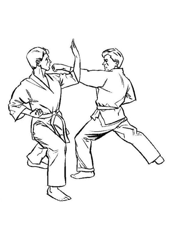 Dessin Karate #205111 à colorier de la série Sports, gratuit à télécharger et imprimer Dessin Karate #205111 à colorier de la série Sports, gratuit à télécharger et imprimer