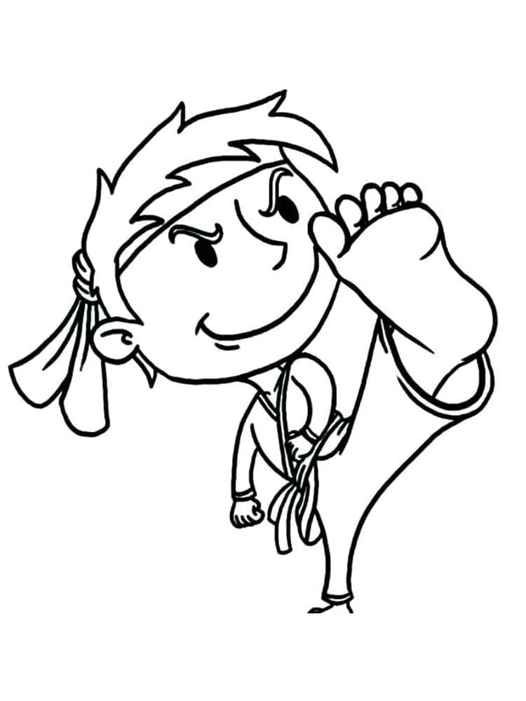 Coloriage gratuit Karate #205113 de la collection Sports à imprimer