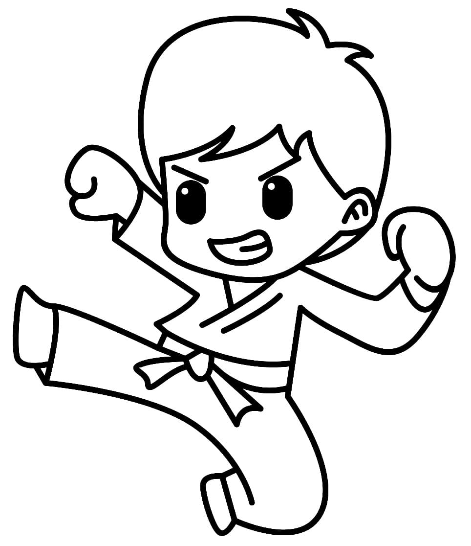 Coloriage gratuit Kung Fu #192436 de la collection Sports à imprimer