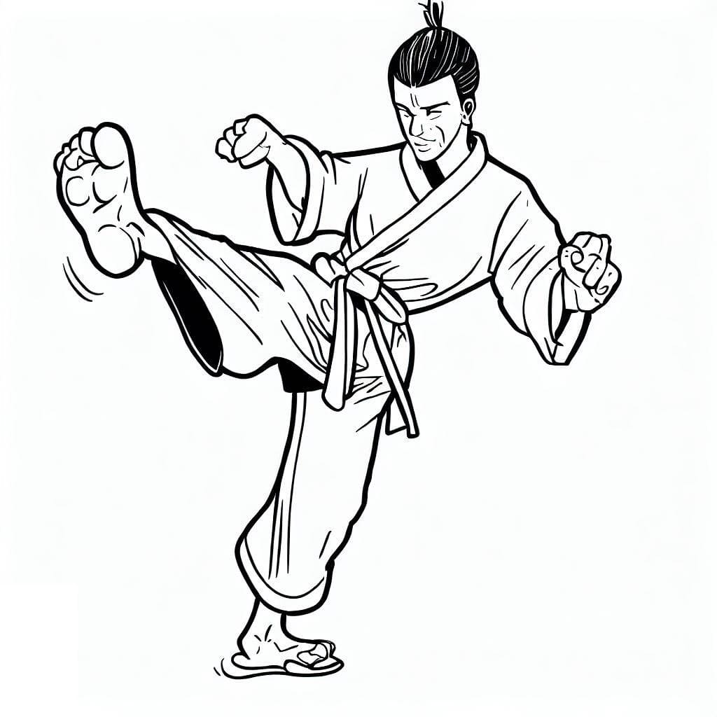 Coloriage gratuit Kung Fu #192439 de la collection Sports à imprimer