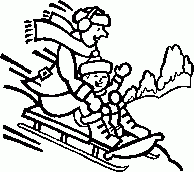 Coloriage gratuit Luge #142532 de la collection Sports à imprimer